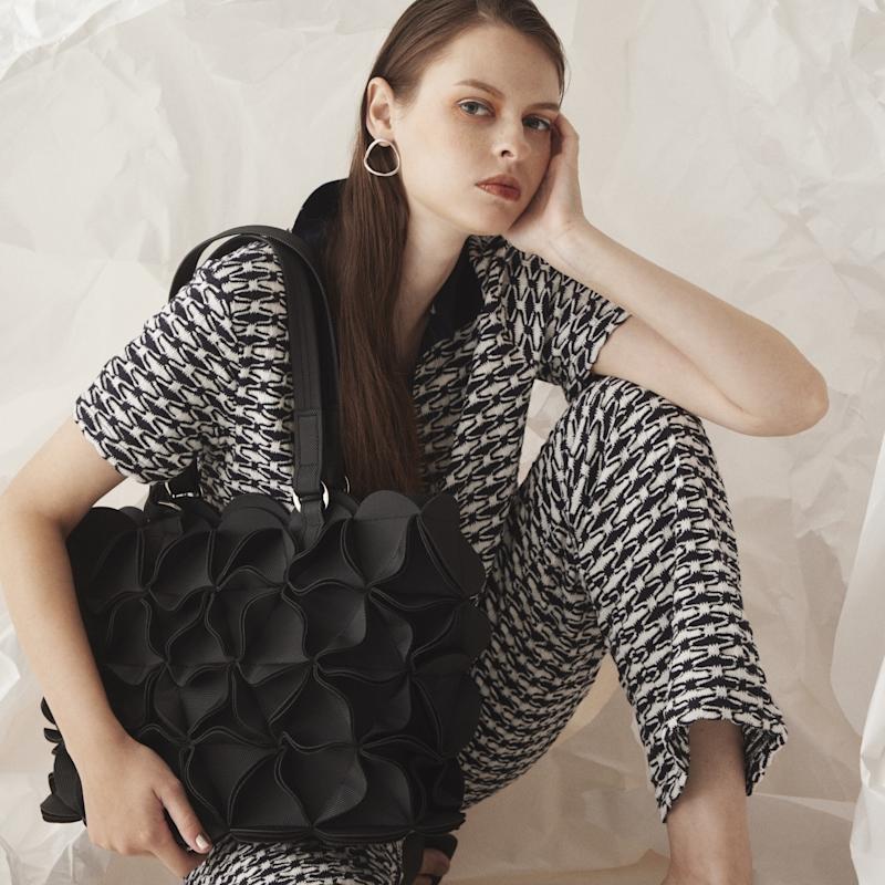 Thumbnail of Blossom Rectangle Tote Bag - Black image