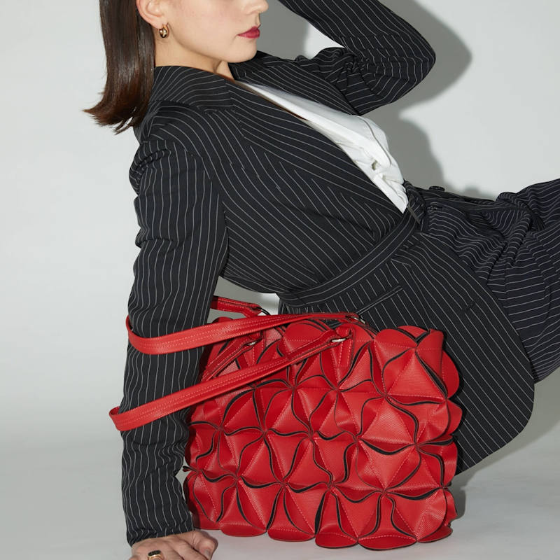 Thumbnail of Blossom Rectangle Tote Bag - Red image
