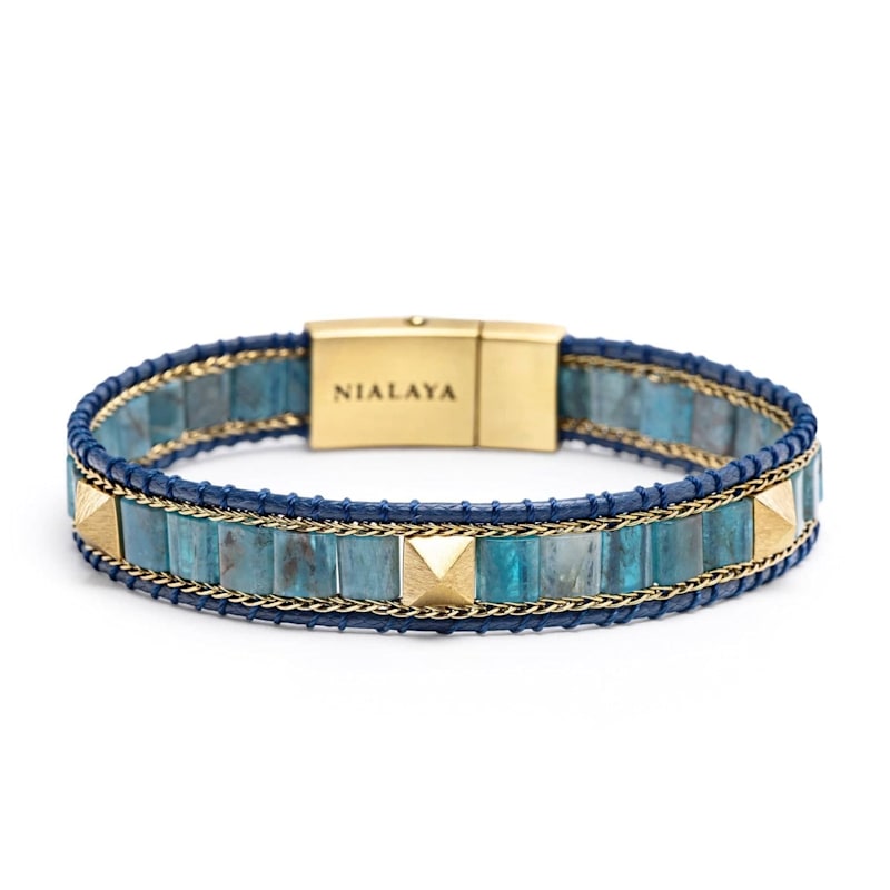 Thumbnail of Blue Apatite Stud Bracelet image