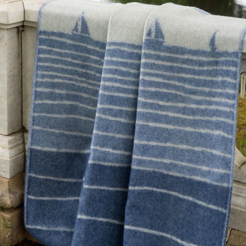 Thumbnail of Blue Boat Wool Throw image