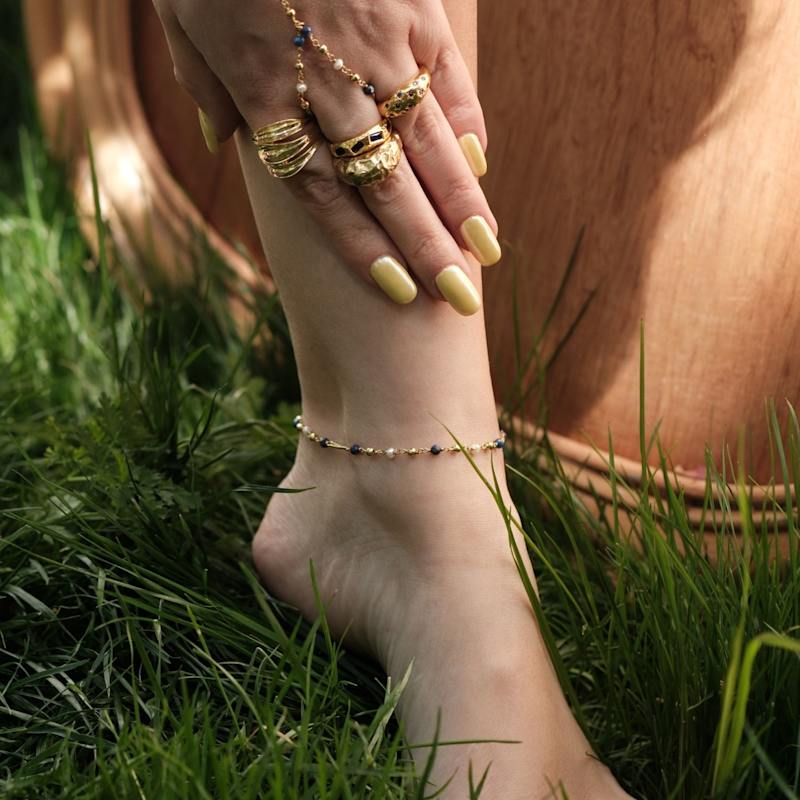 Thumbnail of Blue Lapis Natural Stone Anklet image