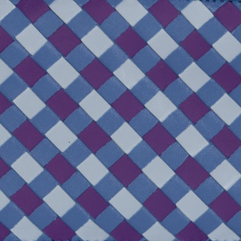 Thumbnail of Blue & Lilac Woven Leather Crossbody Piraye Bag image