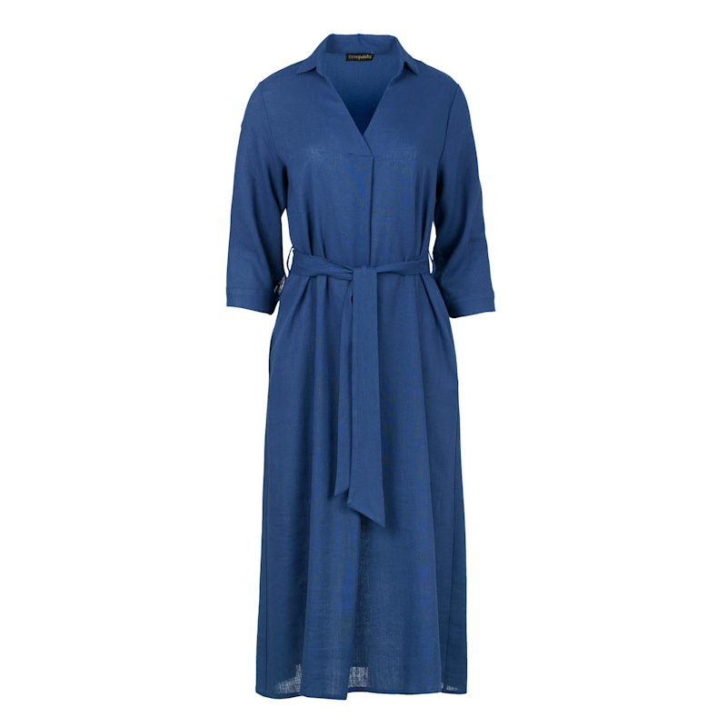 chinese dress ladies Danni Dress in Italian Washed Linen Light Blue Light Blue / M