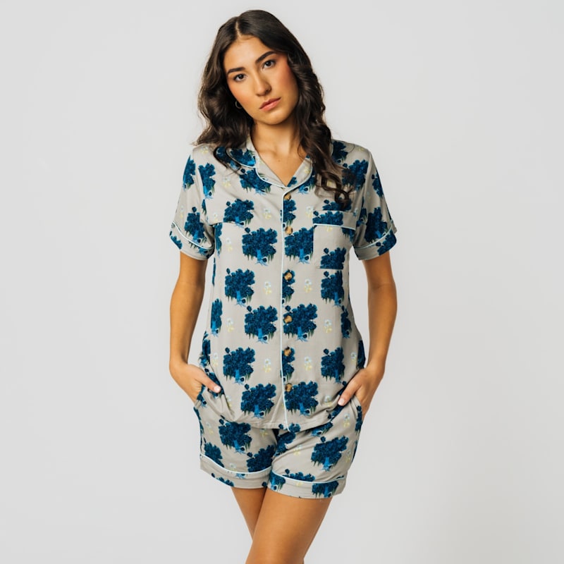 Thumbnail of Blue Moss Tree Bamboo Pajamas image