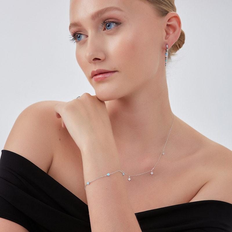 Thumbnail of Blue Opal Bracelet In Sterling Silver image