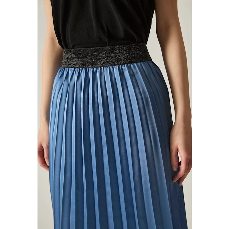Thumbnail of Blue Pleated Maxi Skirt image