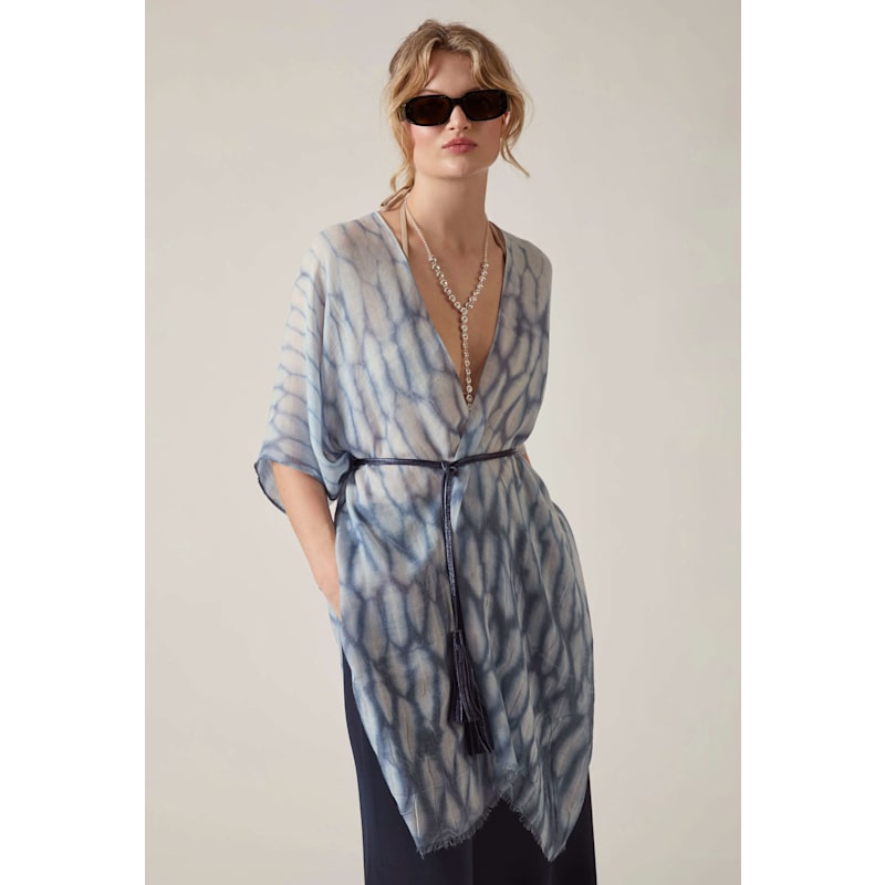 Thumbnail of Blue Shibori Print Kaftan image