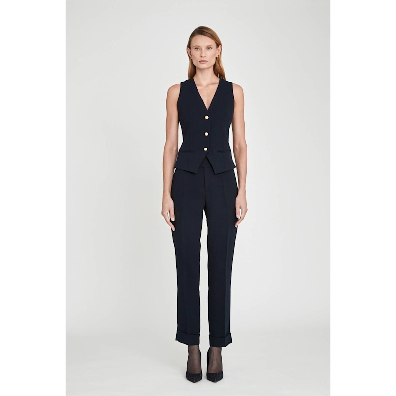 Thumbnail of Navy Tailored Vest With Gold Buttons Atelier image