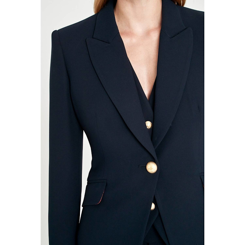 Thumbnail of Navy Tailored Vest With Gold Buttons Atelier image
