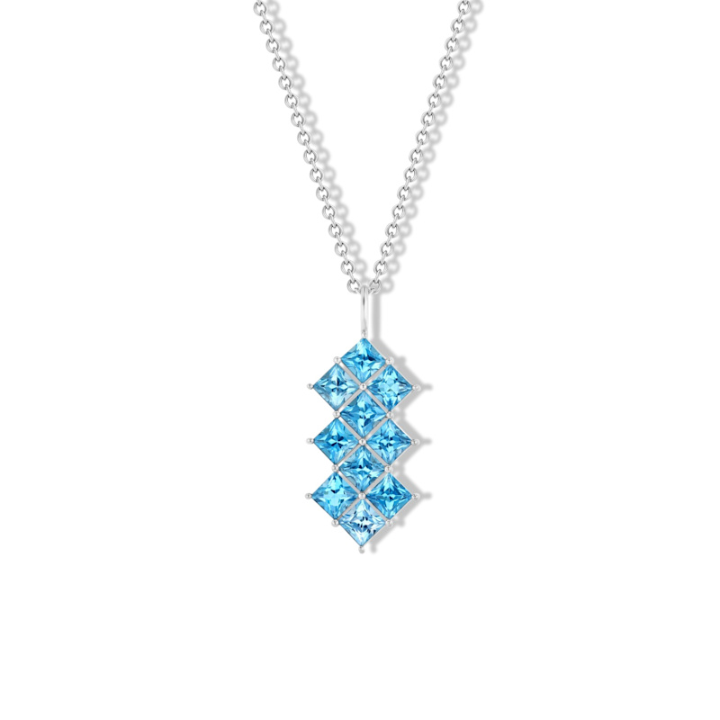 Thumbnail of Blue Topaz Ocean Necklace image