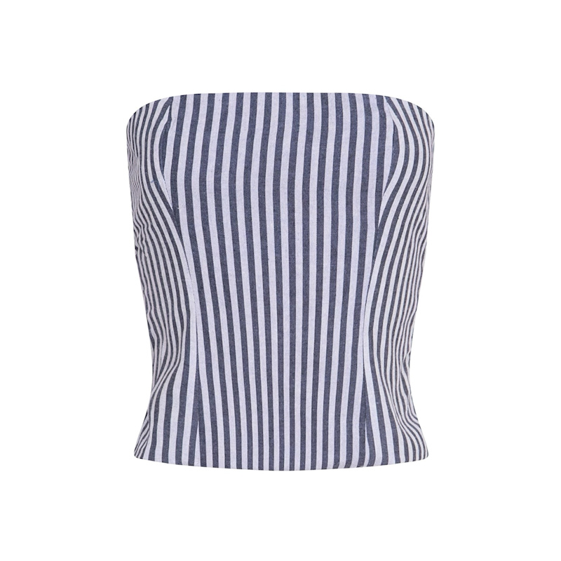 Thumbnail of Blue Striped Strapless Corset image