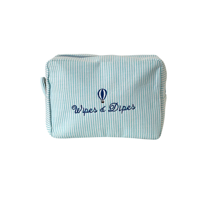 Blue Wipes And Dipes Baby Pouch