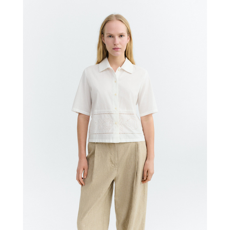 Thumbnail of White Embroidered Blouse Ane image