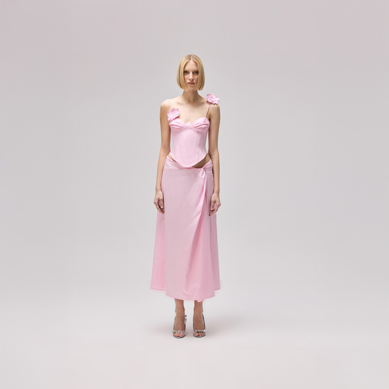 Thumbnail of Blush Midi Skirt-Pink image