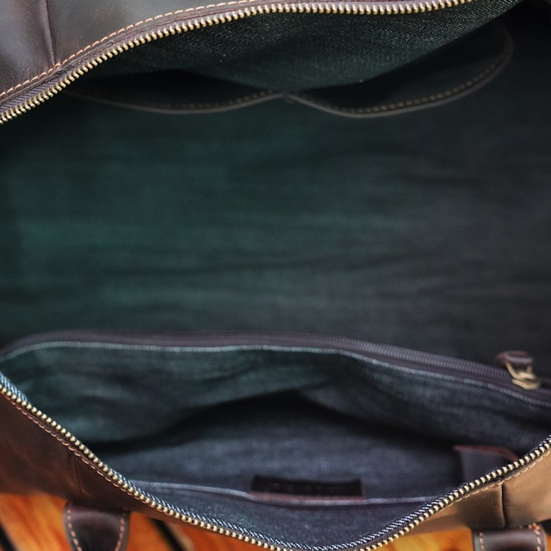 Thumbnail of Genuine Leather Weekend Bag - Vintage Look Dark Brown image