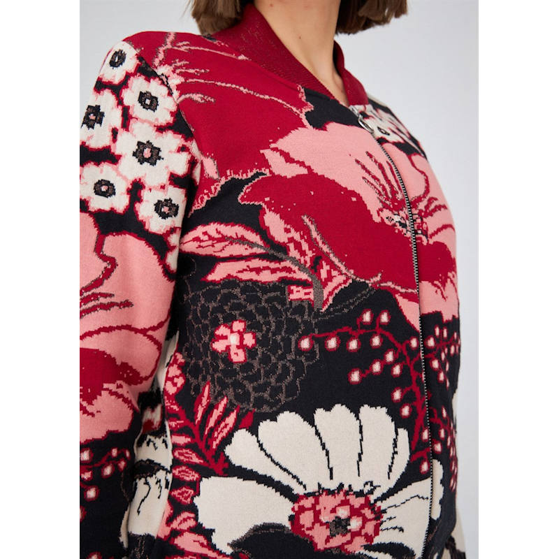 Thumbnail of Organic Cotton Knit Glittery Bomber Jacket - Multicolour image