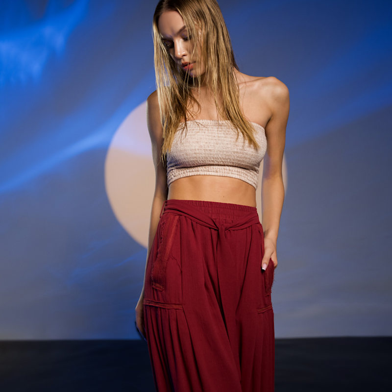 Boho Women Harem Pants Red by Zhenabia