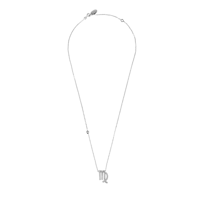 Thumbnail of Zodiac Star Sign Pendant Necklace Silver Virgo image