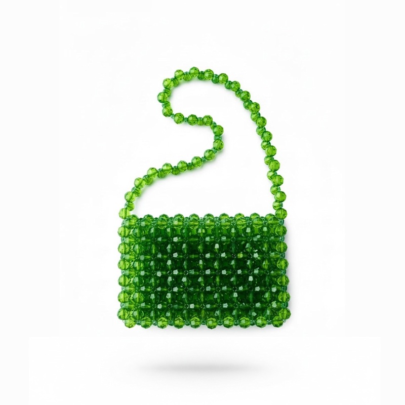 Thumbnail of Bold Beaded Bag · Lime image