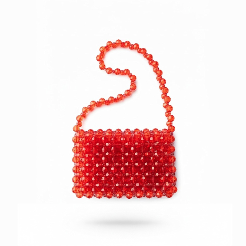 Thumbnail of Bold Beaded Bag · Ruby image
