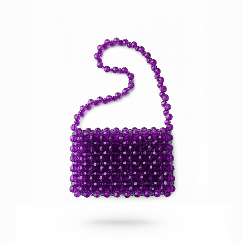 Thumbnail of Bold Beaded Bag · Grape image