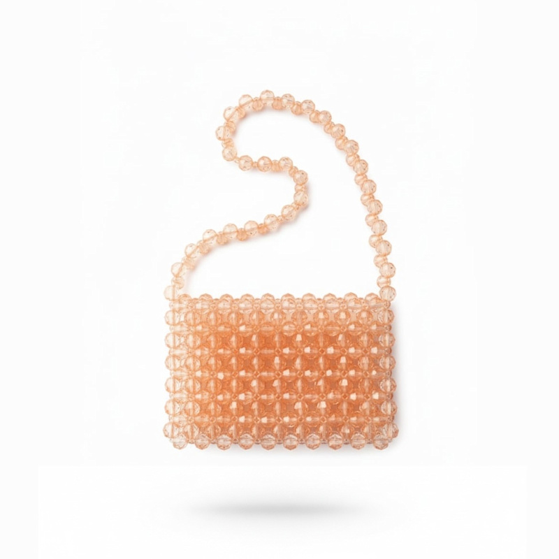 Thumbnail of Bold Beaded Bag · Peach image