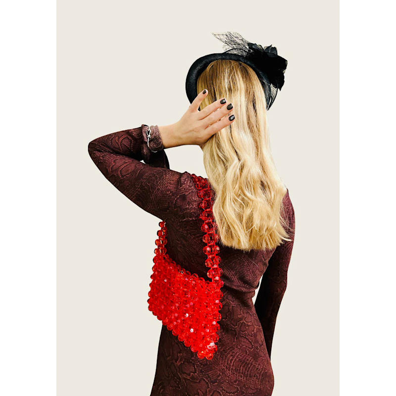 Thumbnail of Bold Beaded Bag · Ruby image