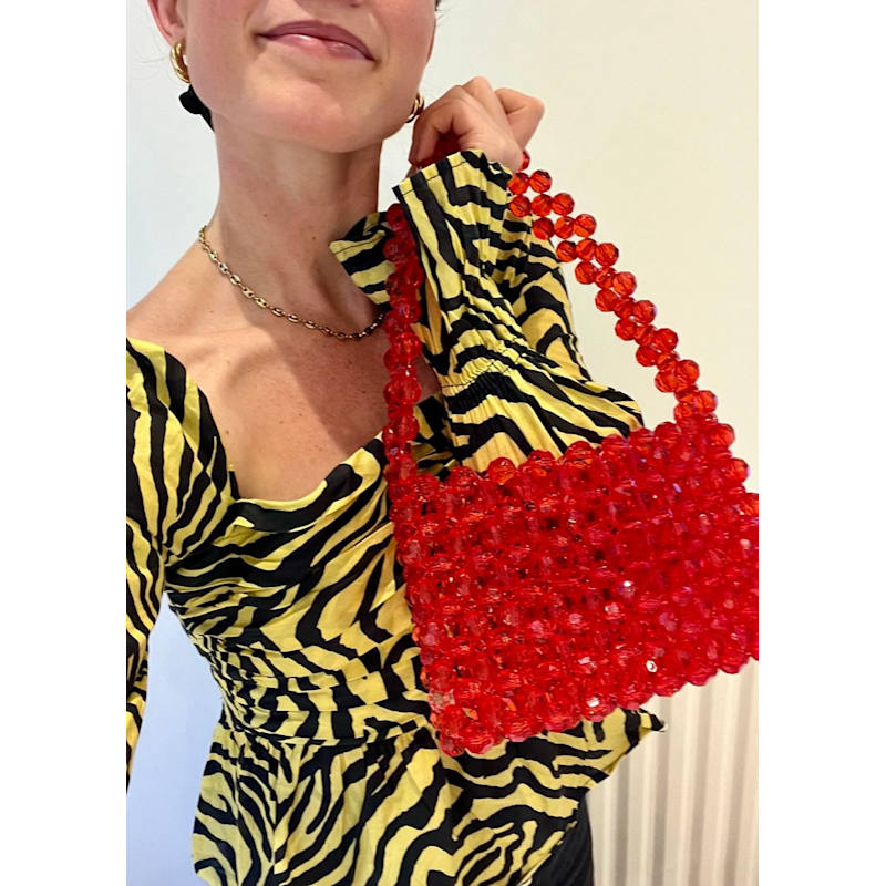 Thumbnail of Bold Beaded Bag · Ruby image