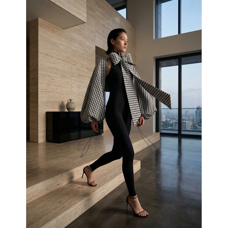 Thumbnail of Bolero Long  Sleeves Top - Herringbone image