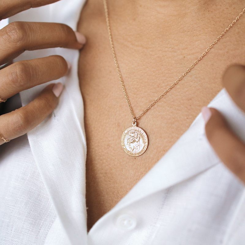 Thumbnail of Bon Voyage Necklace - Saint Christopher Charm image