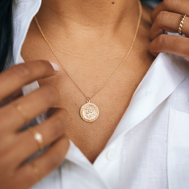 Thumbnail of Bon Voyage Necklace - Saint Christopher Charm image