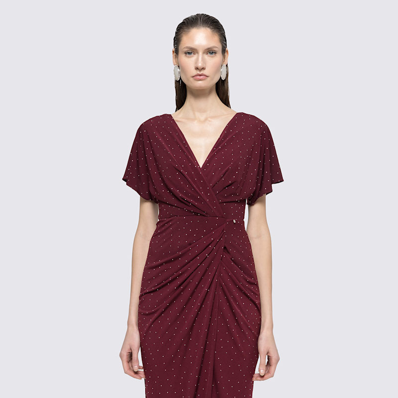 Thumbnail of Bordeaux Rhinestone-Embellished Dress image