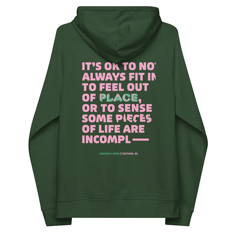 Thumbnail of Bottle Green Five It's Ok Editions Organic Cotton Hoodie - Women image