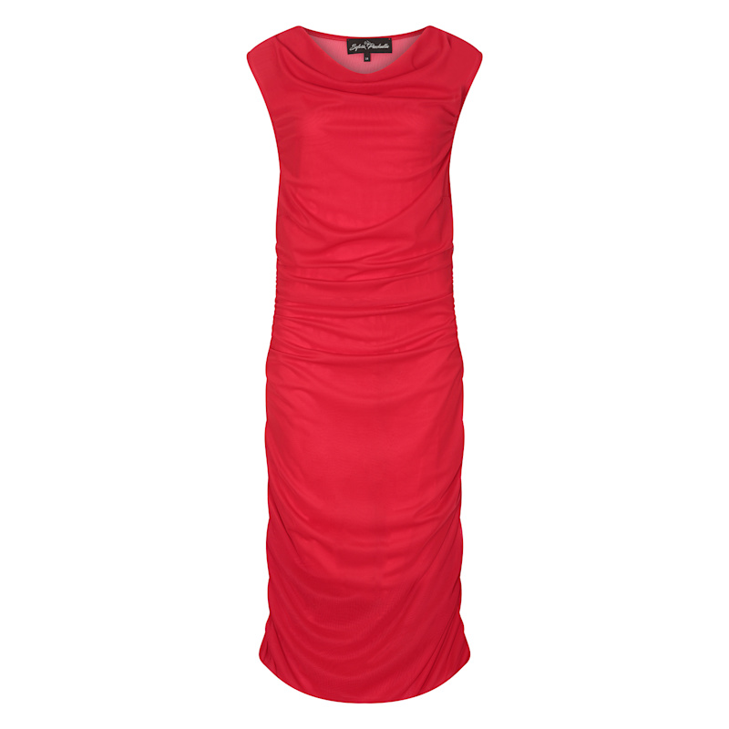 red summer bodycon dress Plus Size Ruched Sleeveless Midi – Luxury Occasion Dress | Boudicca | Sylvia Piechulla Print:Mirage 98 cm L sequined lace The Circle – Dining