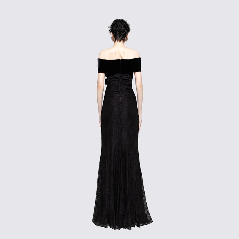 Thumbnail of Bow-Detail Lace Maxi Dress image