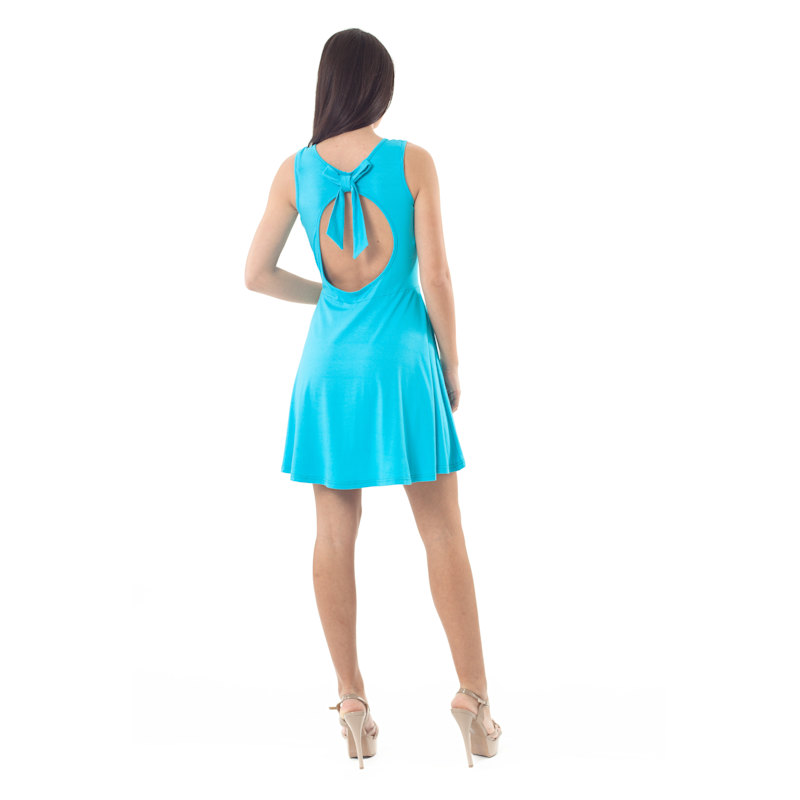 Bow Detail Skater Dress Conquista Wolf Badger