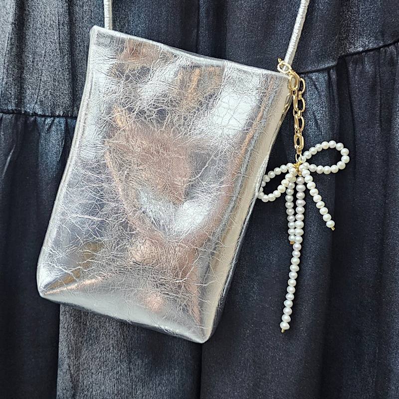 Thumbnail of Bowknot Freshwater Pearls Bag Charm image