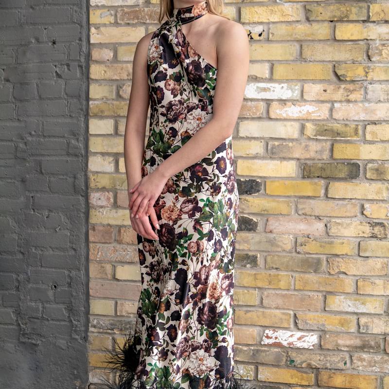 yausi asymmetric maxi dress Short 3/4 Sleeve Lace Cocktail Dress main image 1