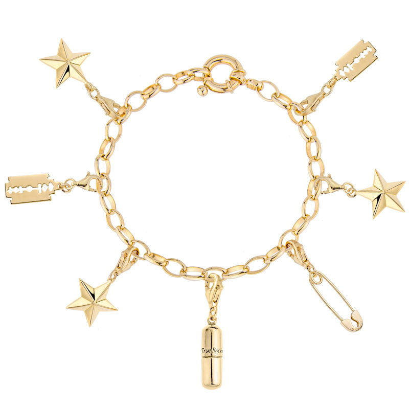 Thumbnail of 18 kt Gold Plated Small Razor Blade Charm image