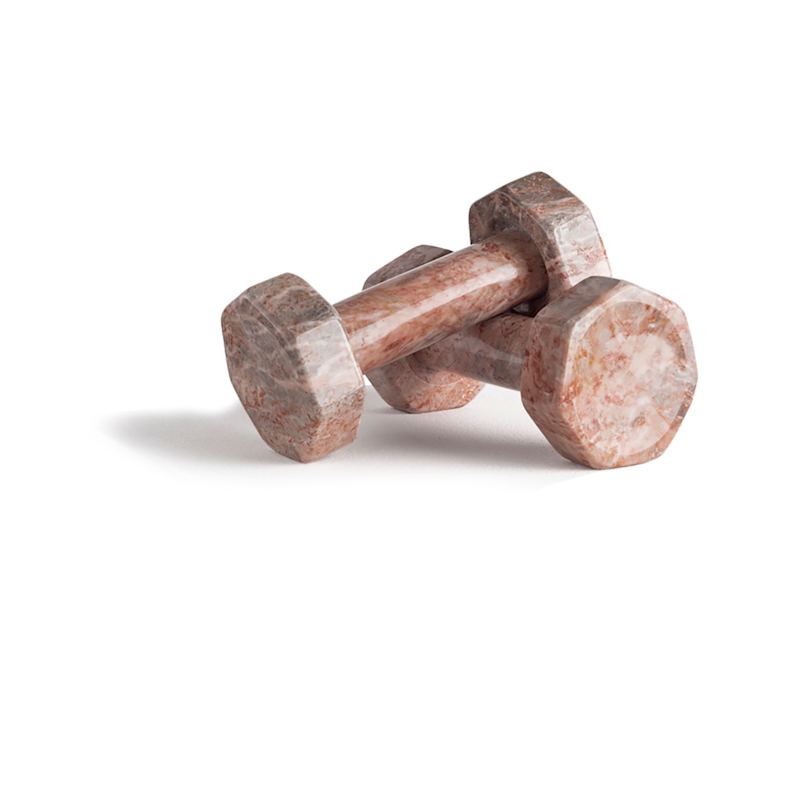 Gym Dumbbells 1.5 Kilo Piece - Pink Marble | And Jacob | Wolf & Badger
