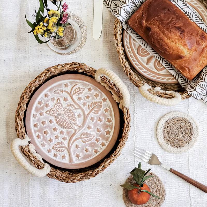 Thumbnail of Bread Warmer & Basket-Owl Round image