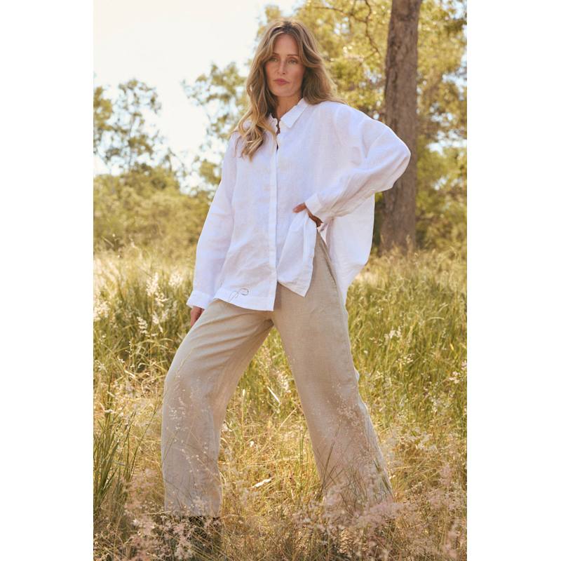 Thumbnail of Breezy Linen Relaxed Pant In Natural image