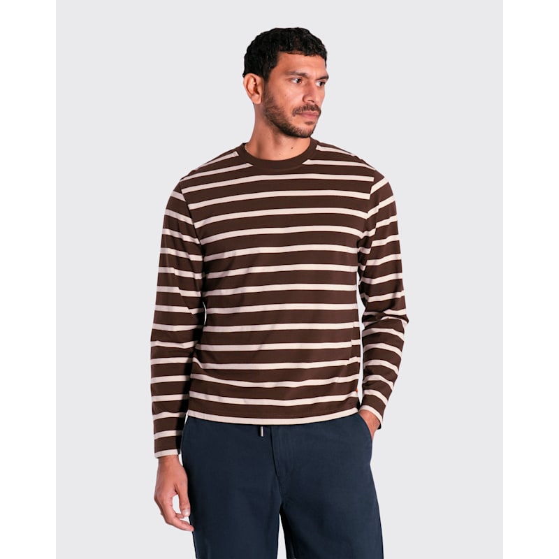 Thumbnail of Breton Stripe T-Shirt - Brown image