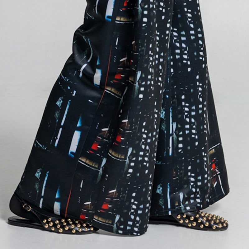 Thumbnail of Bright Satin Palazzo Pants image