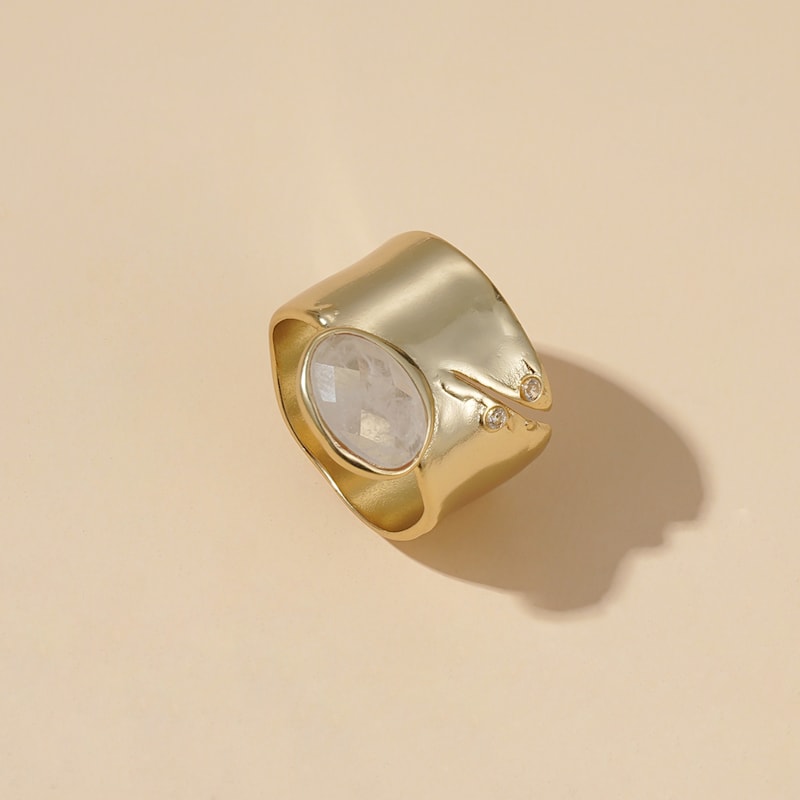 Thumbnail of Brilliance Stone Clear Quartz Statement Ring image