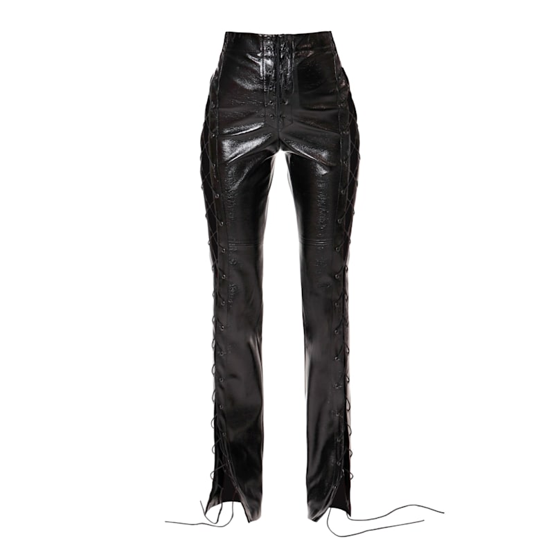 Thumbnail of Jo Rich Black Vegan Leather Pants image