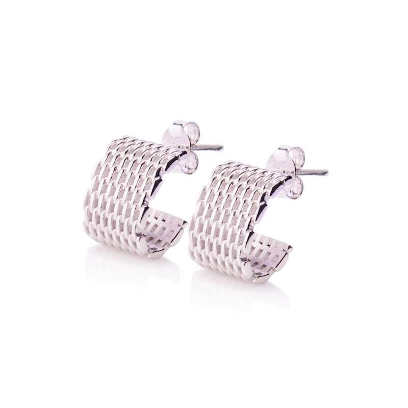 Thumbnail of Broadway Silver Waterproof Hoop Earrings image
