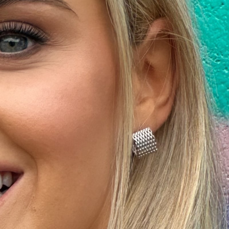 Thumbnail of Broadway Silver Waterproof Hoop Earrings image