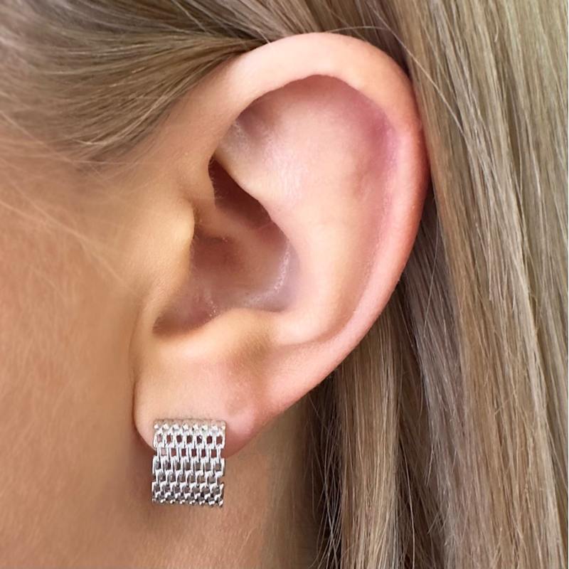Thumbnail of Broadway Silver Waterproof Hoop Earrings image