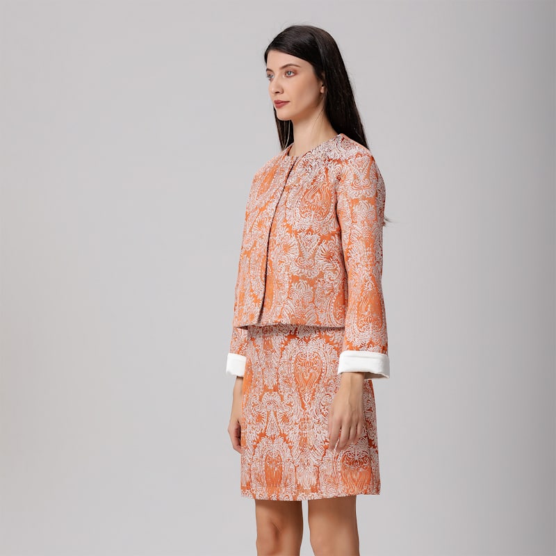 Thumbnail of Brocade Short Jacket - Orange image